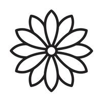 Artistic floral symmetrical pattern featuring intricate petals and geometric creativity vector