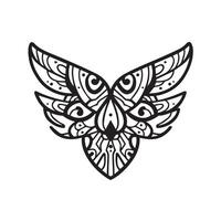 Symmetrical and elegant tattoo floral art with ornamental design elements vector