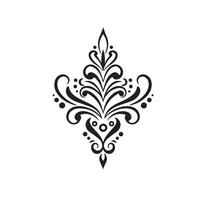 Intricate and beautiful tattoo elegant floral design with decorative patterns vector