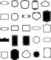 a set of black and white frames and frames. vector
