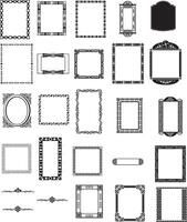 set of decorative frames and borders vector