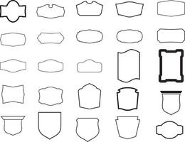a set of different shapes and designs for a label vector