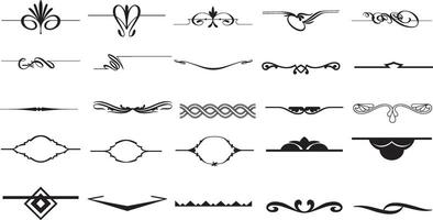 set of different decorative elements. design elements for tattoo, decoration, web page. vector