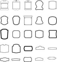 a set of different shapes and frames for a design. vector