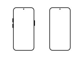 Smartphone with blank screen icon. Mobile phone device sign. Cellphone, gadget symbol vector