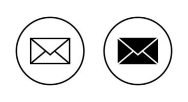 Envelope, message icon on circle line. Newsletter, email, mail sign symbol vector