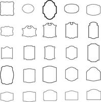 a set of different shapes and frames for a design vector