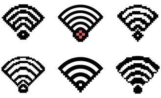 WiFi Signal Pixel icon vector
