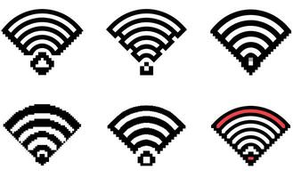 WiFi Signal Pixel icon design vector