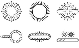 Abstract Circular Loading Icons vector
