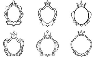 Royal Crowns for Design Projects set vector