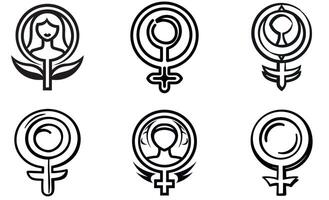 Diverse Female Symbols vector