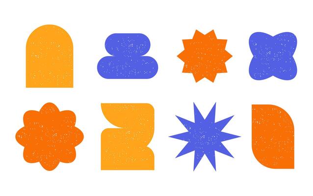 Abstract Geometric Shapes Bauhaus Composition