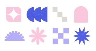 Abstract Geometric Y2k Shapes Composition vector