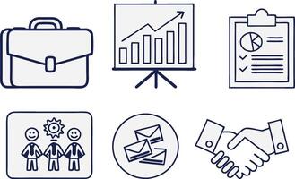 Business icons set illustration vector