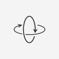 angle 360 degrees icon. rotation of 360 icon. vector