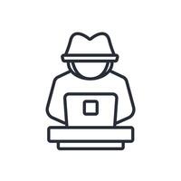anonymous icon line style vector