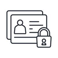 private data icon line style vector
