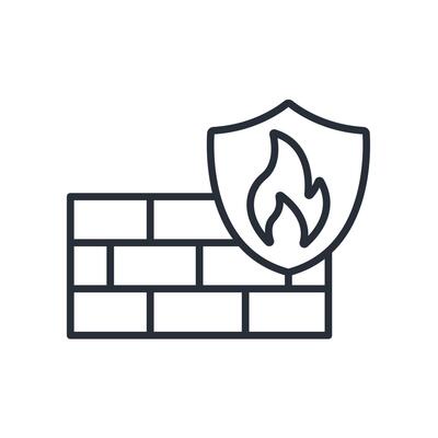 firewall icon line style