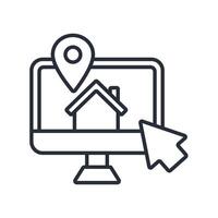 ip address icon line style vector