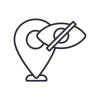 hide ip icon line style vector