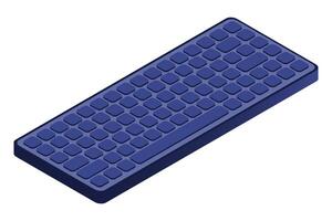 Isometric generic computer keyboard. Keyboard icon. Isometric technology. isometric illustration vector