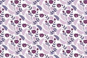 Abstract botanical pattern in one line sketch style with flowers and leaves suitable for women wear textile and home fabrics vector
