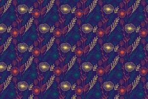 structured botanical style line floral pattern crafted for decor pillows fashion cloth wrapping materials and luxury table runners vector