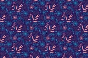 Cotton flower and leaf outline pattern in one line style for bedsheet printing modern wallpaper design and wrapping paper packaging vector