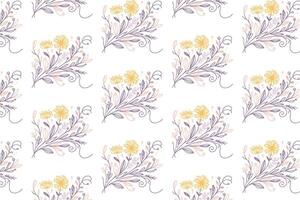 minimalist line floral pattern inspired by botanical gardens for use in textile surfaces apparel design and decorative products vector