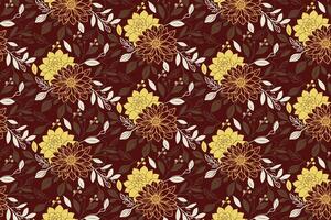 sophisticated line floral pattern featuring botanical stems and foliage arranged for apparel textiles wrapping use and home fashion fabric design vector