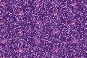 Repeating flower and leaf line art pattern for elegant fabric printing wrapping paper designs and contemporary textile projects vector