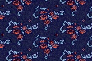 line floral pattern designed with intricate botanical outlines perfect for fabric printing fashion design home accessories and wrapping applications vector