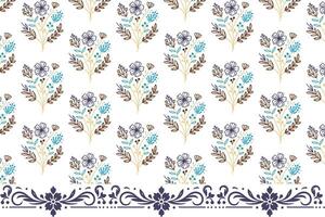Trendy Continuous Line Floral Design with Modern Leaves and Flowers for Print on Textile Wrapping and Lifestyle Products vector