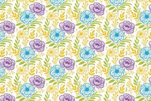 Minimal outline pattern featuring roses and leaves created for home textile usage fashion fabric and wrapping applications vector
