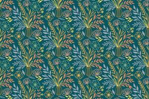creative line floral pattern inspired by blooming fields made for wrapping sheets fashion textiles and tabletop designs vector
