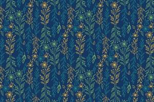 stylish and organic line floral pattern ideal for wrapping goods apparel production surface textile and tabletop fabric vector