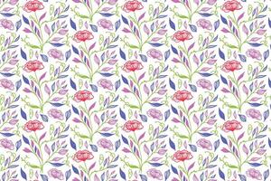 One line floral border pattern suitable for textile use in bedsheet covers wrapping papers and fashion pillowcase items vector