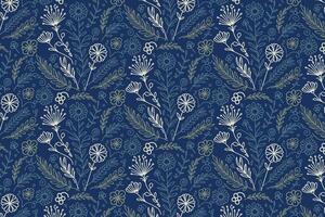 Abstract floral and leaf design in one line suitable for trendy fabric applications fashion wrapping designs and home use products vector
