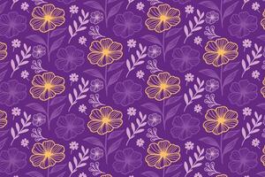 continuous floral line art pattern in repeat perfect for elegant home textiles packaging fabric and pillow cover printing vector