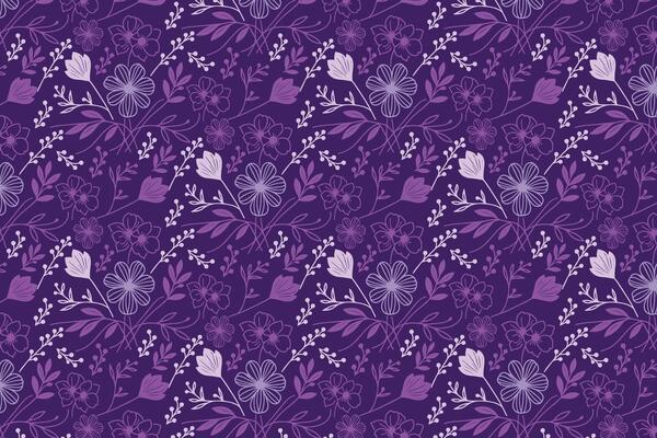 abstract hand drawn floral pattern using continuous line strokes for stylish fabric print pillowcase and wrapping paper designs