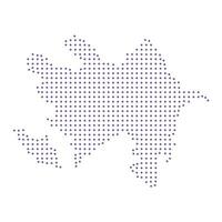 Azerbaijan map dotted pattern design purple circle vector