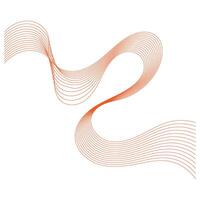 Simple Modern Abstract Wave Line vector