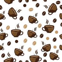 coffee seamless pattern background vector