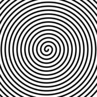 Op art linear spiral design. Archimedean or arithmetic spiral for graphic resources. vector