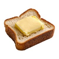 A piece of bread with butter on it png