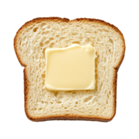 Simple Bread with Butter Spread for Snack Graphics png