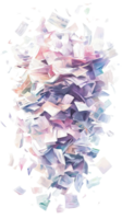 Abstract Whirlwind of Papers and Documents png