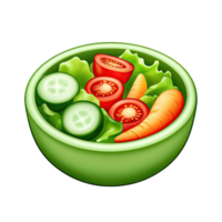 Fresh Salad Bowl With Lettuce Tomatoes Carrots And Cucumber Slices Isolated On Transparent Background png