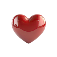 Glossy Red Heart Shaped Object Isolated On Black Background for Valentine Concepts png